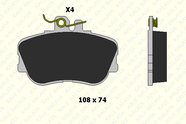 Kit de plaquettes de frein, frein à disque KALE 21439 203 24
