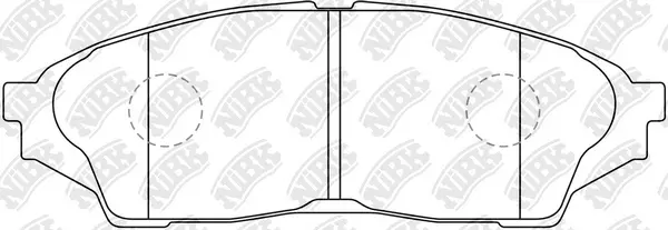 Kit de plaquettes de frein, frein à disque NiBK PN1434