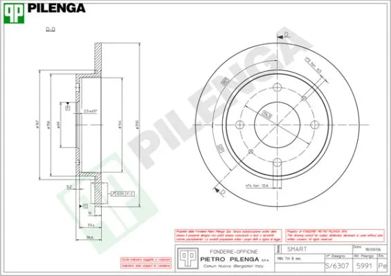 Disque de frein PILENGA 5991