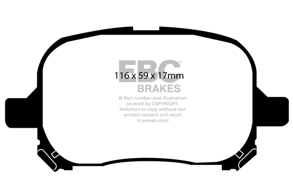 Kit de plaquettes de frein, frein à disque EBC Brakes DP21133