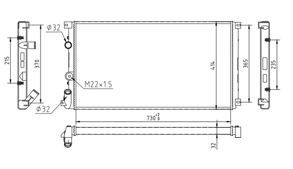 Radiateur, refroidissement du moteur HART 603 408