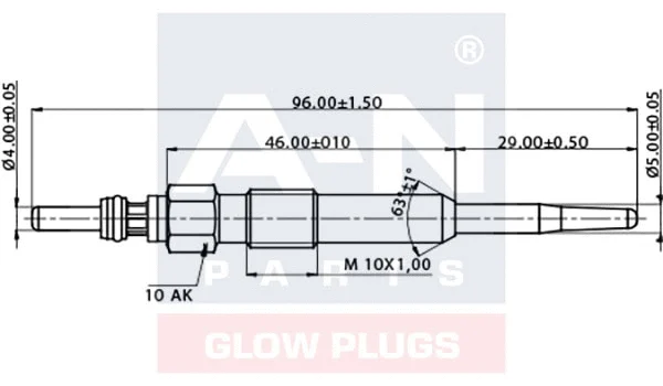 Bougie de préchauffage A-N PARTS A-N097001