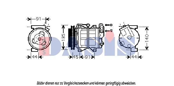 Compresseur, climatisation AKS DASIS 851824N