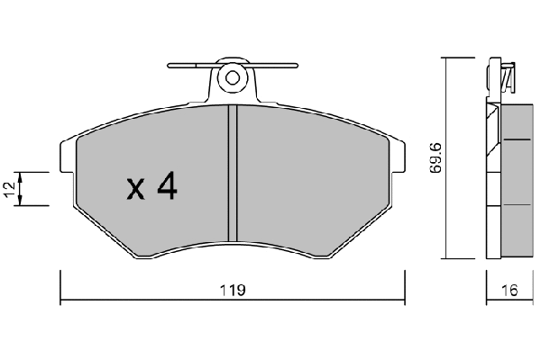 Kit de plaquettes de frein, frein à disque AISIN BPVW-1002