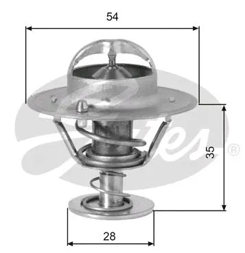 Thermostat, liquide de refroidissement GATES-SEA TH00782G1