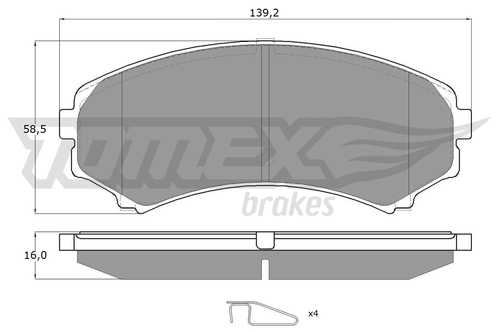 Kit de plaquettes de frein, frein à disque TOMEX Brakes TX 15-33