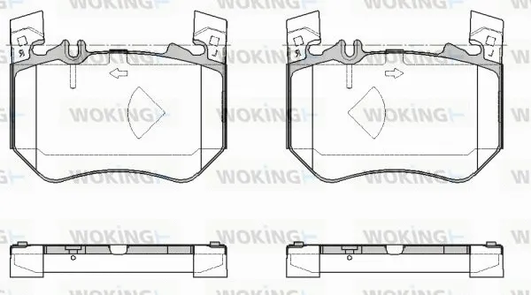 Kit de plaquettes de frein, frein à disque WOKING P18533.00