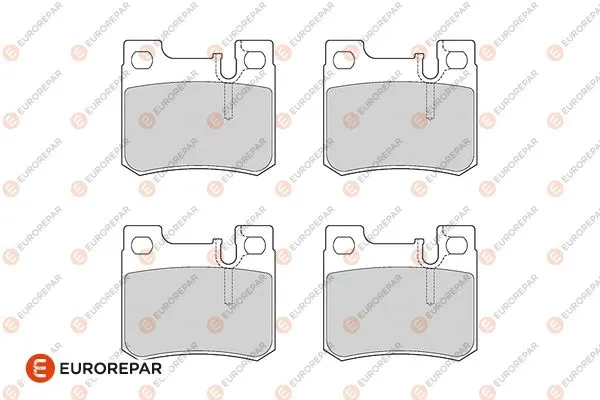 Kit de plaquettes de frein, frein à disque EUROREPAR 1686278880
