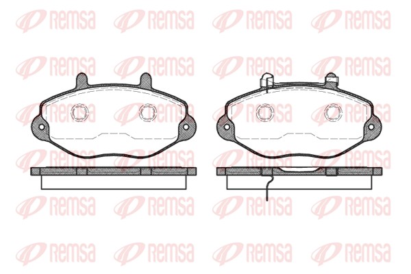 Kit de plaquettes de frein, frein à disque REMSA 0392.02