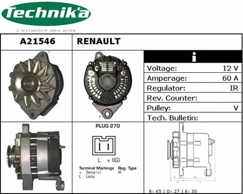 Alternateur Technika A21546