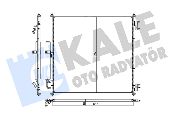 Condenseur, climatisation KALE OTO RADYATÖR 357820