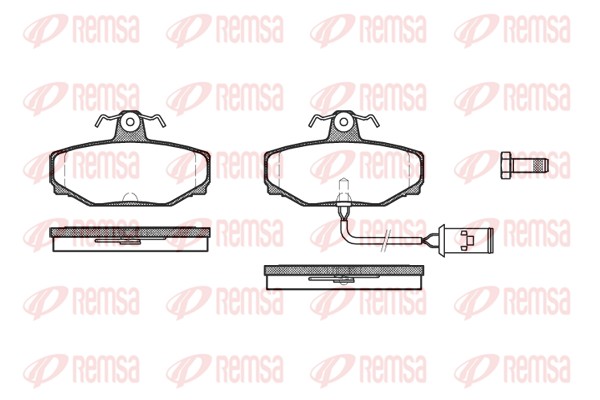 Kit de plaquettes de frein, frein à disque REMSA 0304.02