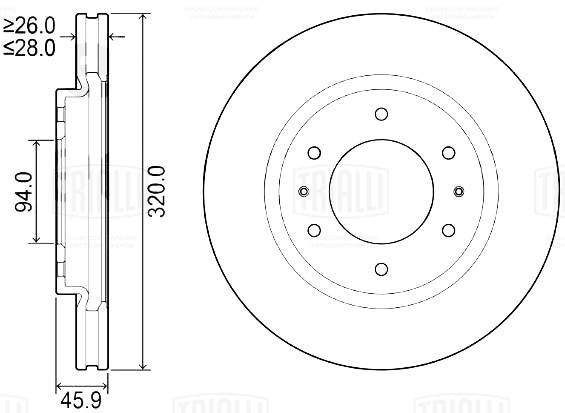 Disque de frein TRIALLI DF 084513