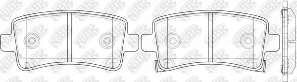 Kit de plaquettes de frein, frein à disque NiBK PN0840