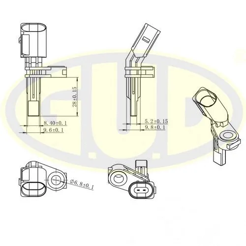 Capteur, vitesse de roue G.U.D. GABS01020
