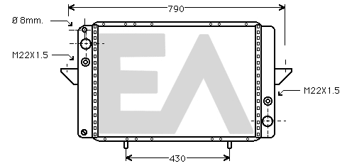 Radiateur, refroidissement du moteur EACLIMA 31R60023