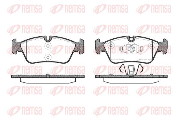 Kit de plaquettes de frein, frein à disque REMSA 0384.60