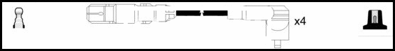 Kit de câbles d'allumage LEMARK HOES879