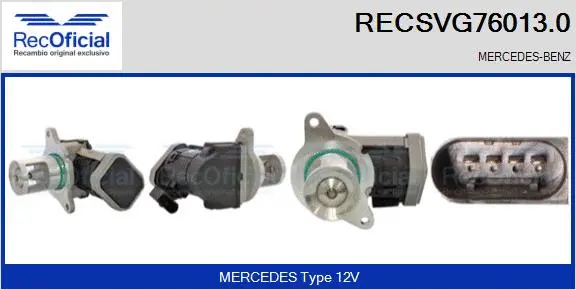 Vanne EGR RECOFICIAL RECSVG76013.0