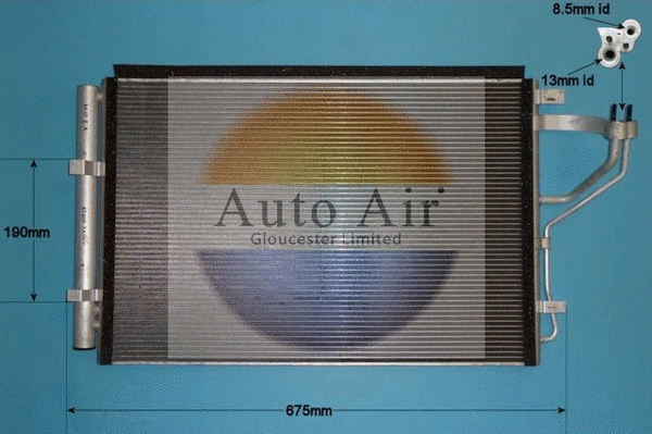 Condenseur, climatisation AUTO AIR GLOUCESTER 16-9012