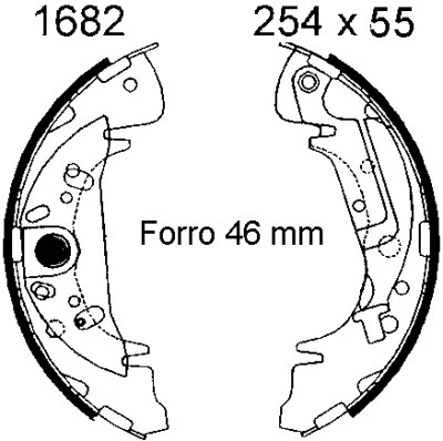 Jeu de mâchoires de frein BSF 01682