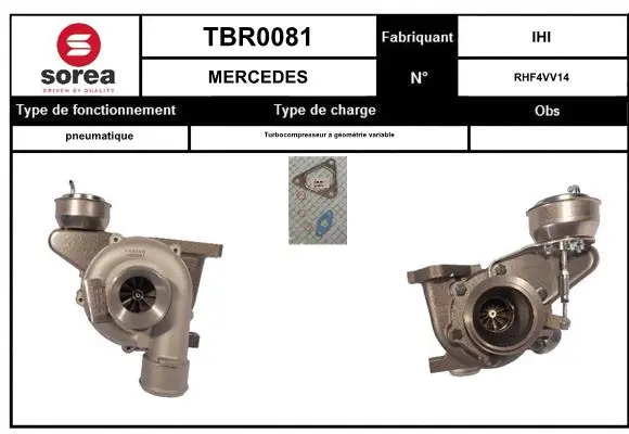Turbocompresseur, suralimentation EAI TBR0081