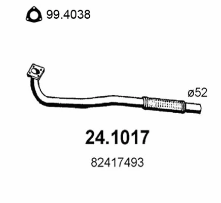Tuyau d'échappement ASSO 24.1017