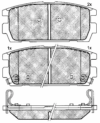 Kit de plaquettes de frein, frein à disque BSF 10924