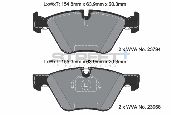 Kit de plaquettes de frein, frein à disque PAGID Racing T8045SP2001