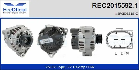 Alternateur RECOFICIAL REC2015592.1