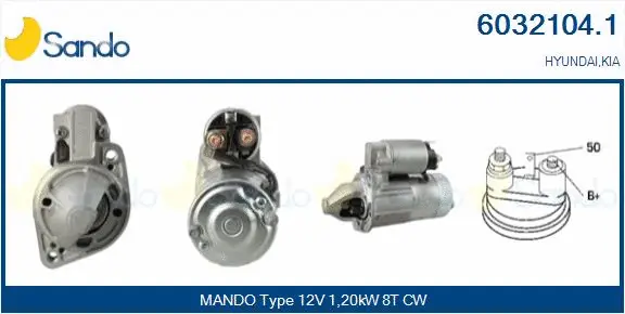 Démarreur SANDO 6032104.1