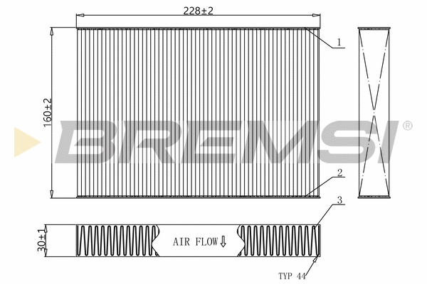 Filtre, air de l'habitacle BREMSI FC0481C
