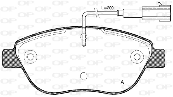 Kit de plaquettes de frein, frein à disque OPEN PARTS BPA0859.01