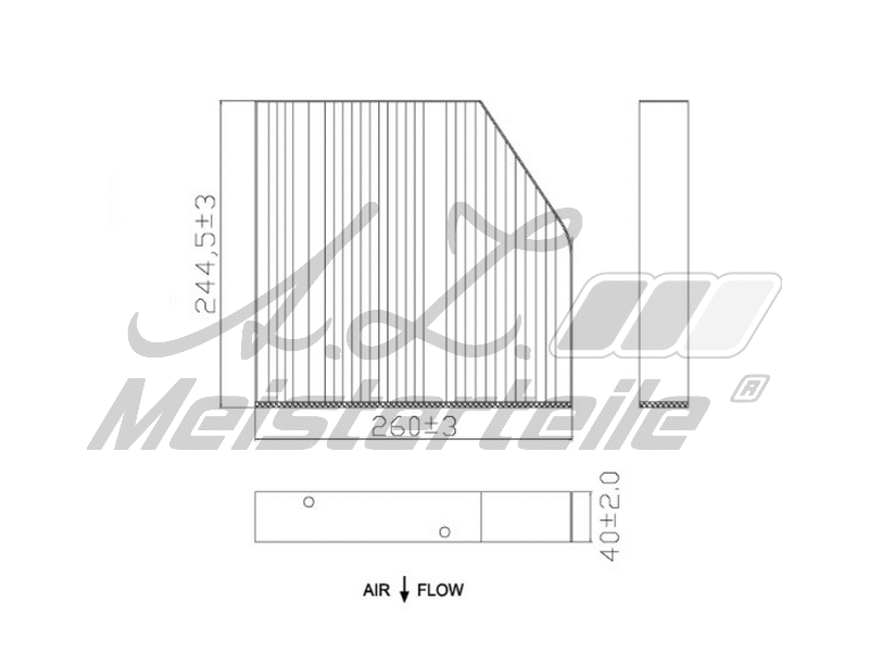 Filtre, air de l'habitacle A.Z. Meisterteile AZMT-41-010-1589