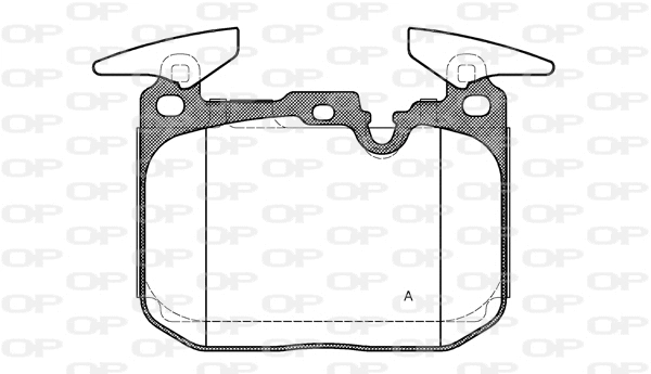 Kit de plaquettes de frein, frein à disque OPEN PARTS BPA1491.00
