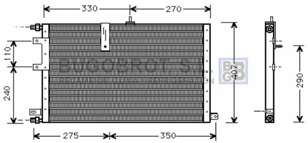 Condenseur, climatisation BUGOBROT 62-SB5033
