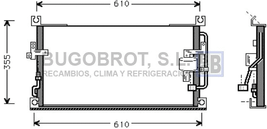 Condenseur, climatisation BUGOBROT 62-MT5107