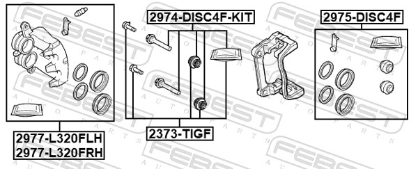 Étrier de frein FEBEST 2977-L320FLH