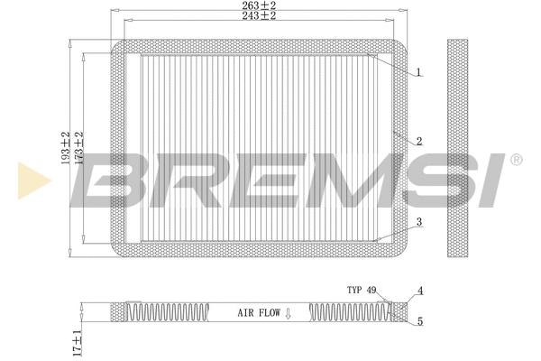 Filtre, air de l'habitacle BREMSI FC1547