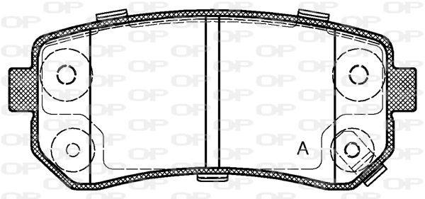Kit de plaquettes de frein, frein à disque OPEN PARTS BPA1209.02