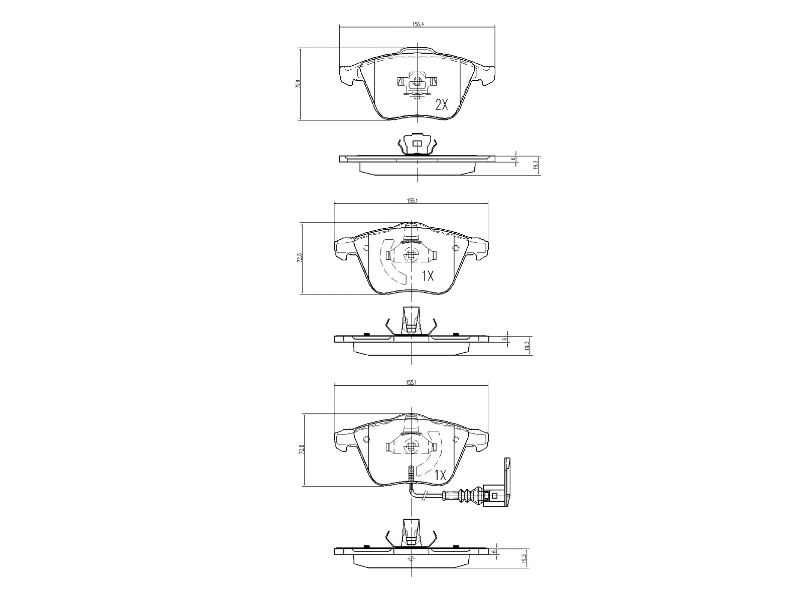 Kit de plaquettes de frein, frein à disque A.Z. Meisterteile AZMT-44-022-1215