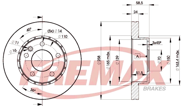 Disque de frein FREMAX BD-9039