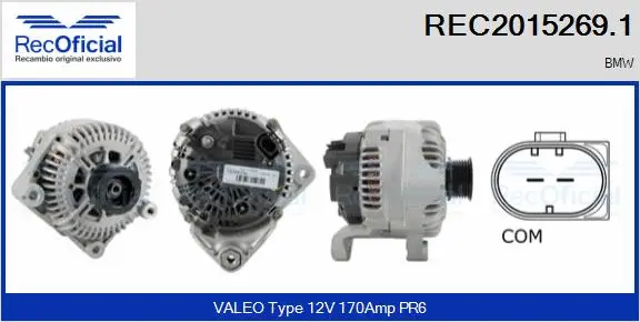Alternateur RECOFICIAL REC2015269.1