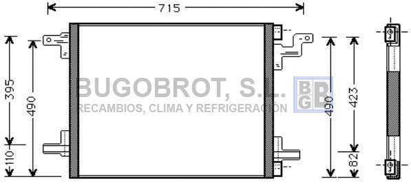 Condenseur, climatisation BUGOBROT 62-MS5270