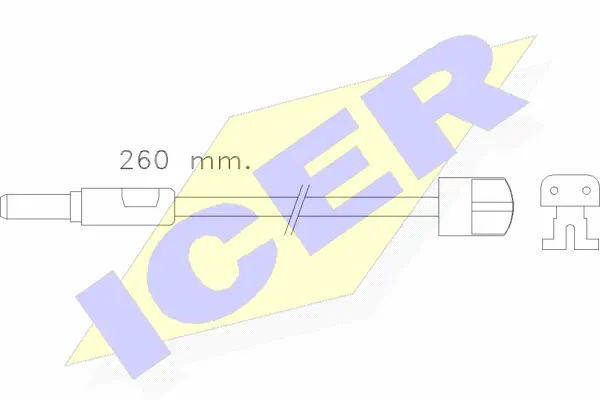 Contact d'avertissement, usure des plaquettes de frein ICER 610319 E C