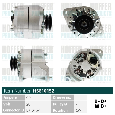 Alternateur HOFFER H5610152