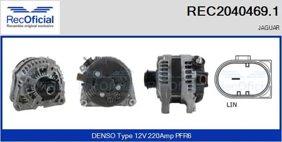 Alternateur RECOFICIAL REC2040469.1