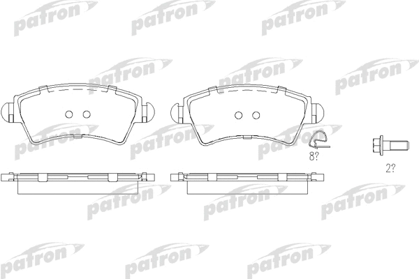 Kit de plaquettes de frein, frein à disque PATRON PBP1599