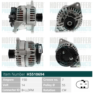 Alternateur HOFFER H5510694