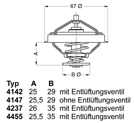 Thermostat, liquide de refroidissement BorgWarner (Wahler) 4237.80D